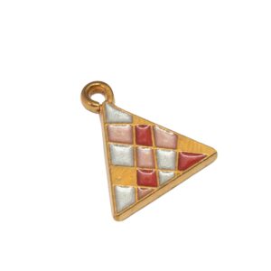 Goudkleurige/rode/witte/roze bedel – driehoek