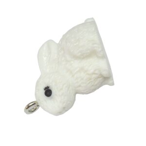 Witte resin bedel - konijn