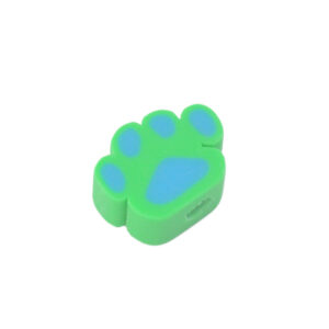 Groene/blauwe polymeer kraal - hondenpoot