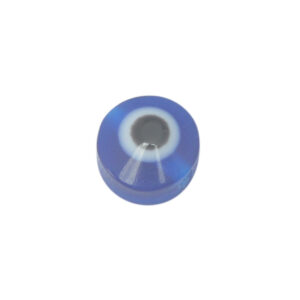 Blauwe/witte/zwarte ronde kunststof kraal - oog