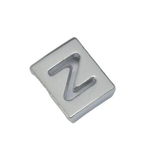 Zilverkleurige schuifkraal - letter Z