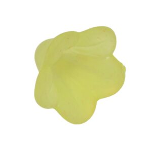Gele acryl kraal - bloemkapje