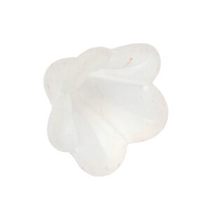 Witte acryl kraal - bloemkapje