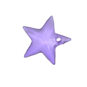 Paarse kunststof kraal - ster