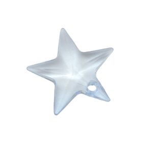 Blauwe kunststof kraal - ster