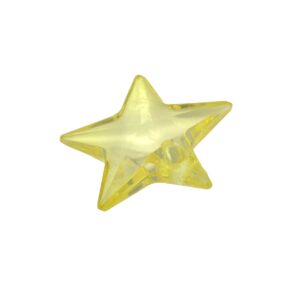 Gele kunststof kraal - ster