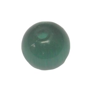 Groene kattenoog ronde glaskraal