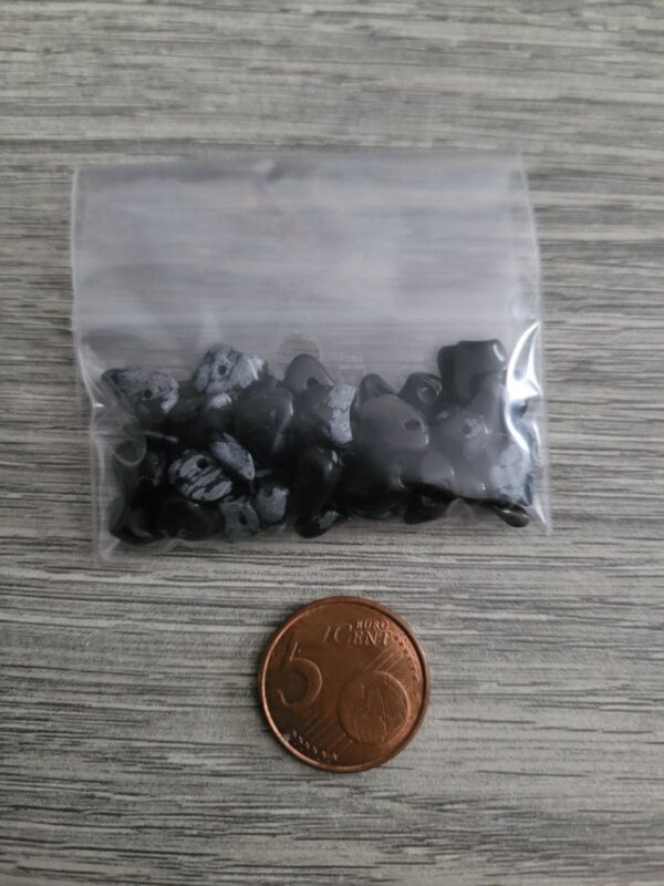 Chips stone kralen obsidian zwart - 10 gr