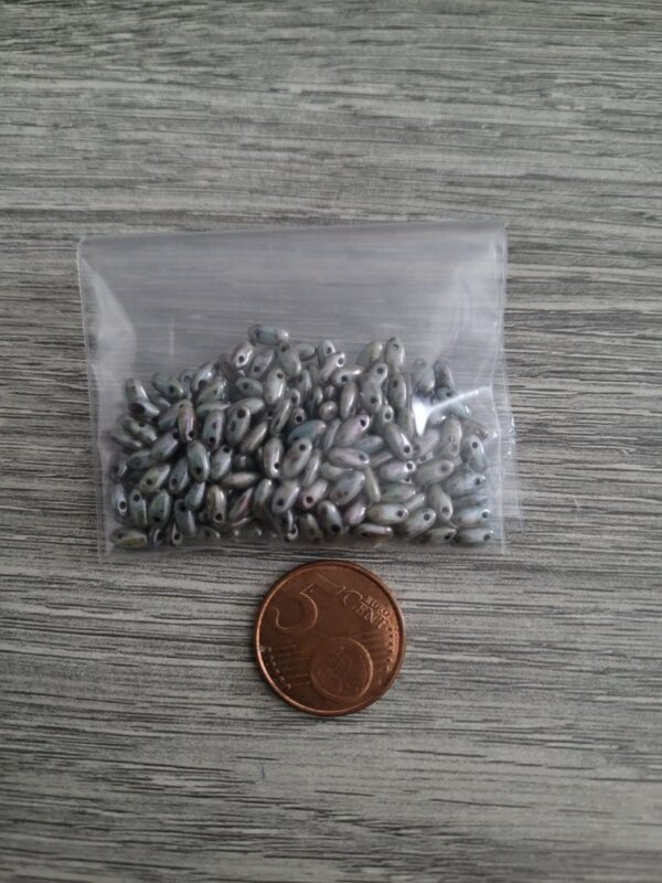 Rizo beads 2,5x6mm grijze x10g