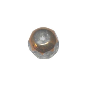 Kristal kleurige/bronskleurige ronde glaskraal
