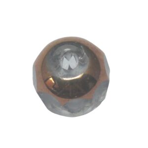 Kristal kleurige/bronskleurige ronde glaskraal