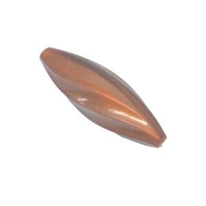 Bruine ovale (kronkelende) kunststof kraal