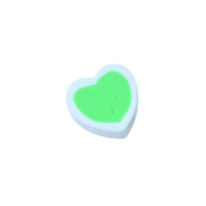 Witte/groene polymeer kraal - hart