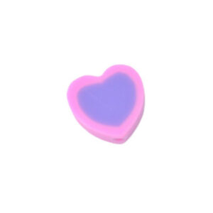 Roze/paarse polymeer kraal - hart