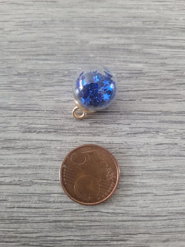 Blauwe/kristal kleurige ronde hanger - ster