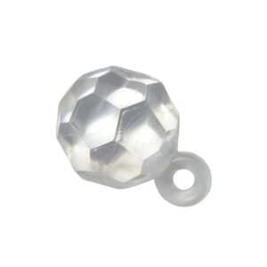 Kristal kleurige kunststof hanger - facet bal (doorzichtig)