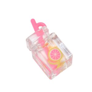 Roze/gele/kristal kleurige hanger - drankje/citroen