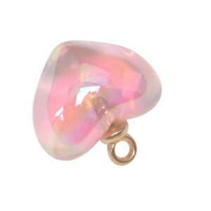 Roze/kristal kleurige hanger - hart