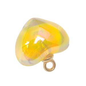 Gele/kristal kleurige hanger - hart