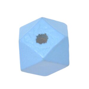 Blauwe diamantvormige houten kraal