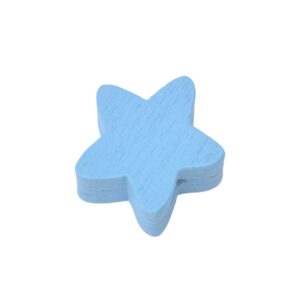Blauwe houten kraal - ster