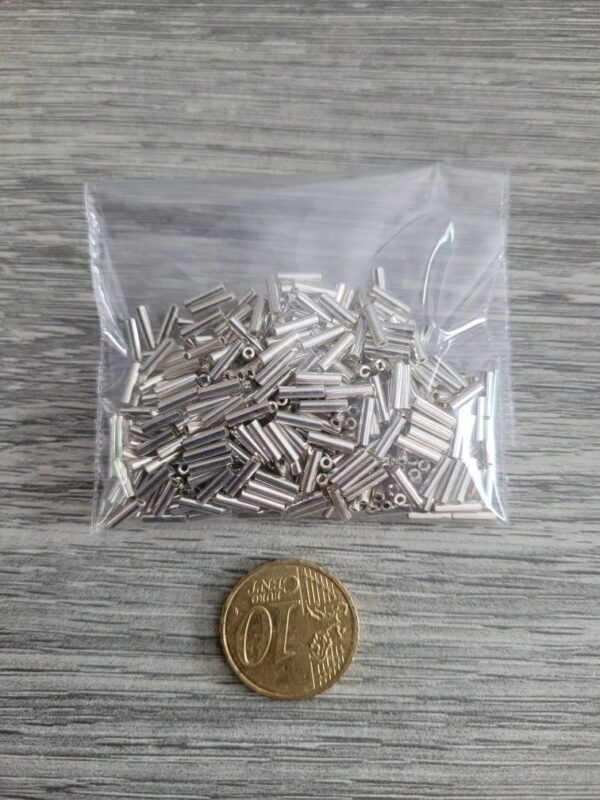 Miyuki bugles 6x1,7 mm metallic zilver- nr. 181