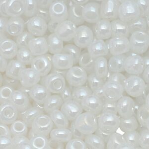 Witte mix rocailles (blinkend) (doosje) - 15 gr
