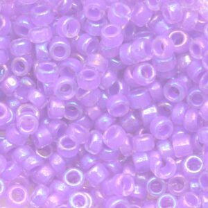 Paarse mix rocailles (blinkend) (doosje) - 15 gr