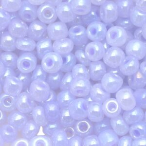 Paarse mix rocailles (blinkend) (doosje) - 15 gr
