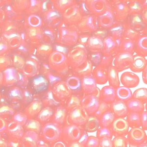 Rode mix rocailles (blinkend) (doosje) - 15 gr