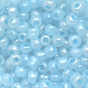 Blauwe mix rocailles (blinkend) (doosje) - 15 gr