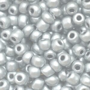 Zilverkleurige mix rocailles (mat) (doosje) - 15 grr