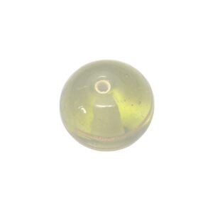 Goudkleurige/groene ronde imitatie venetiaanse glaskraal (keramiek)