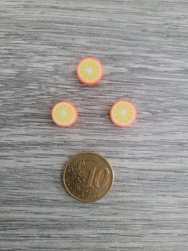 Oranje/gele/witte ronde polymeer kraal