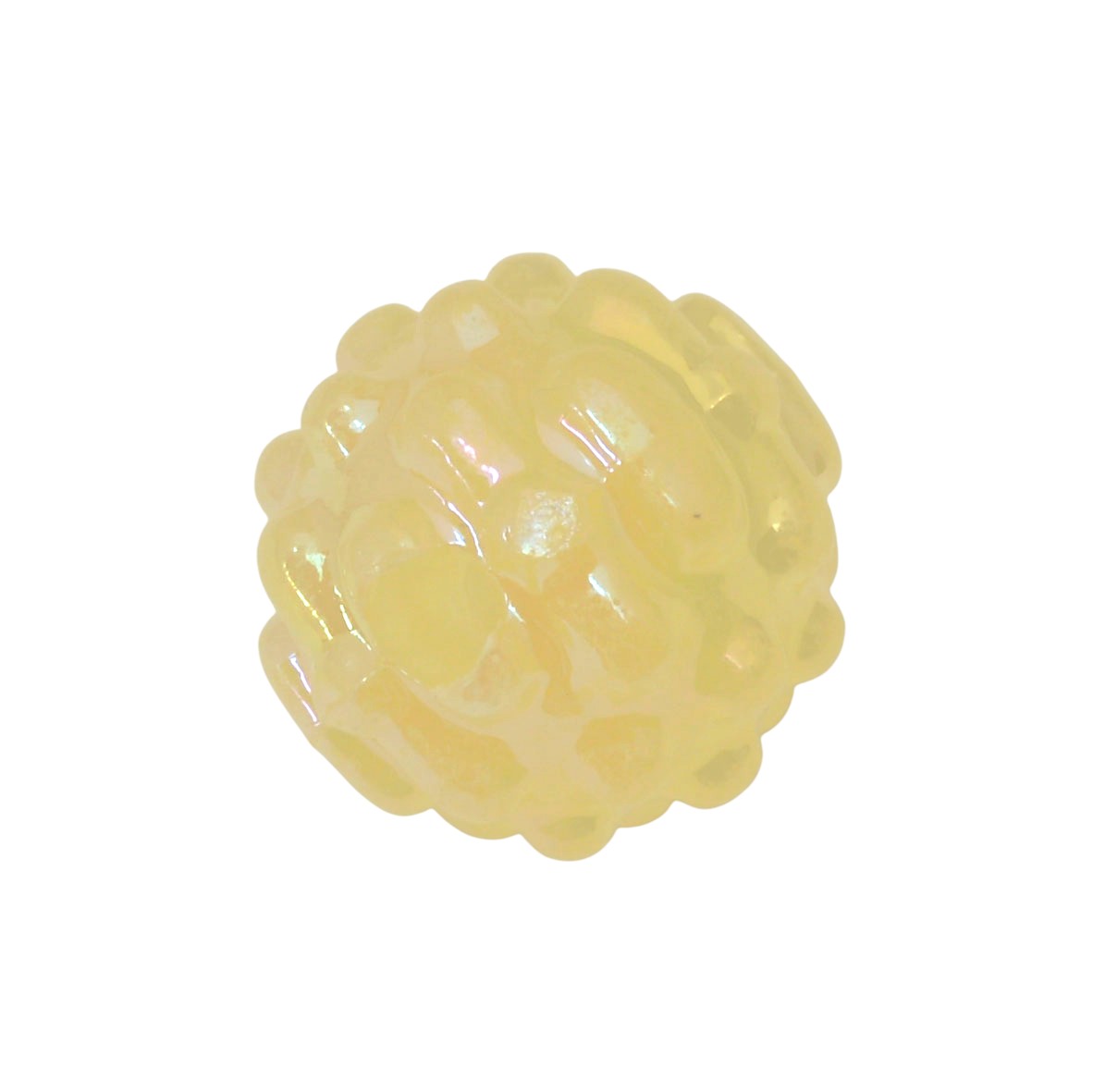 Gele ronde acryl kraal