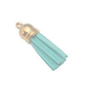 Turquoise/goudkleurig kwastje