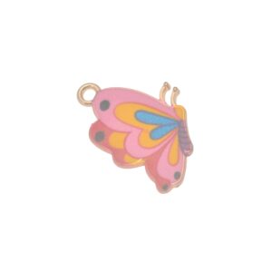 Goudkleurige/roze/blauwe/gele/zwarte hanger - vlinder