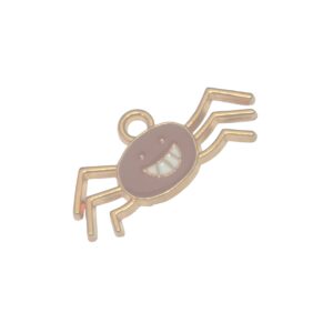 Goudkleurige/bruine/witte bedel/hanger - spin