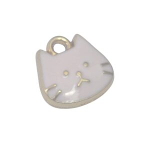 Goudkleurige/roze bedel - gezicht kat