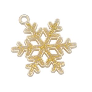 Goudkleurige hanger/bedel - sneeuwvlokje ( mm)