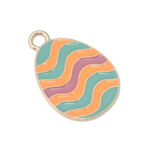 Goudkleurige/groene/oranje/rode bedel - paasei